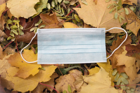 Medical mask for protection against diseases, infections, flu, colds.