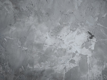 Trend color 2021 - Ultimate Gray. Tile or stone surface in neutral gray colors. Art cement and concrete texture background. Plastered concrete wall, rough building material of grey trendy color.の写真素材