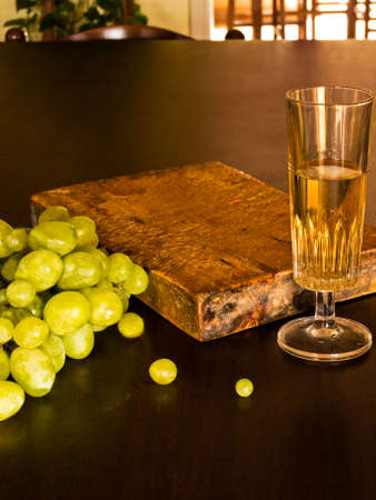 grapes and wineの写真素材