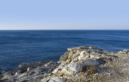 The landscape on winter sea