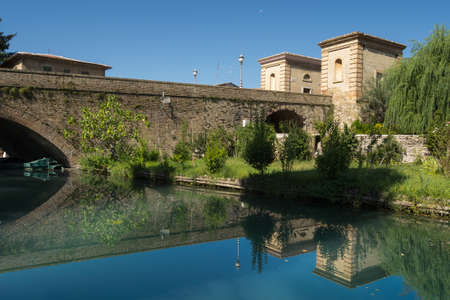 Ancient Bridge of Bevagna, Italyの写真素材