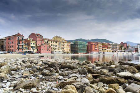 bay of silence, Sestri Levante, Liguria, Italyの写真素材