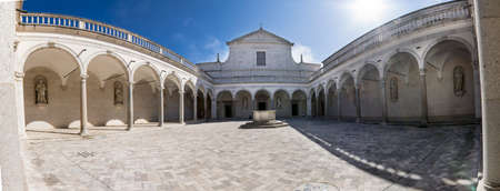 The cloister of the abbey of Montecassinoの写真素材