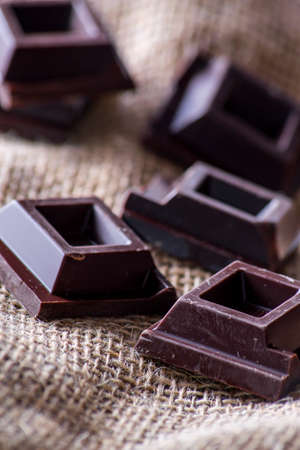 chocolate squaresの写真素材
