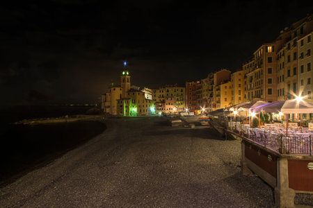 Camogli, a small seaside village in Liguria, Italyの写真素材