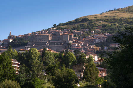 Landscape of Palestrina, ancient town near Romeの写真素材