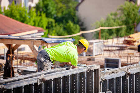 Construction worker at a construction site