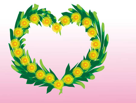 Flower heart. vector - easy to editのイラスト素材
