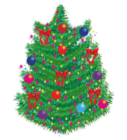 fir-tree. vector - easy to editのイラスト素材