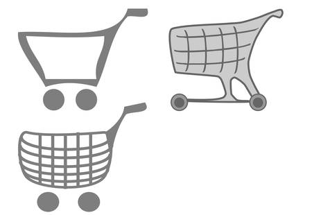 Shopping cart. Vector - easy to editのイラスト素材