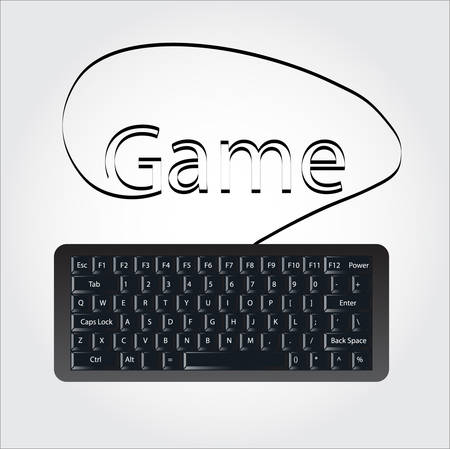 keyboard. vector - easy to editのイラスト素材