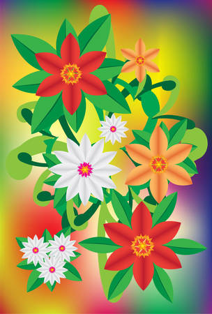 bright flower. easy to editのイラスト素材