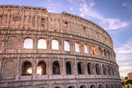 Colosseum Amphitheater in Rome, Rome, Italy, Europe