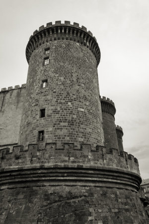 View of an old historical building in the city of Naples, Naples, Italy, Europe