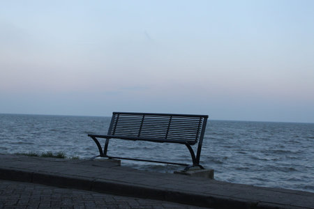 bench at sea side