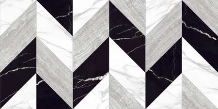 digital colorful wall tile design for washroom and kitchen. Marble textures chevron pattern. Modern luxury background.の写真素材