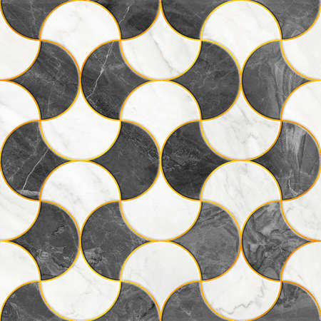 Abstract background, modern mosaic tiles, creative textures of marble granite onyx and gold, marbled surface, fashion marbling illustrationの写真素材