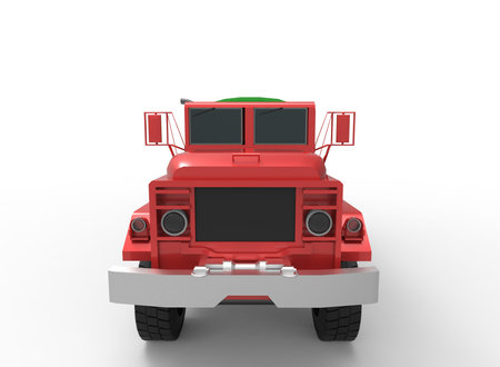 3d illustration of generic truck. nice and clean metal. isolated on white background