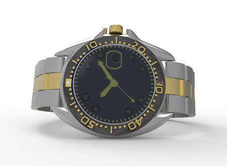 3d illustration of hand watches. white background isolated. icon for game web.の写真素材