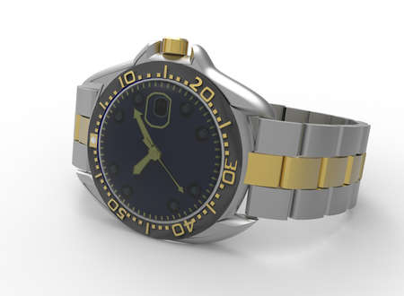 3d illustration of hand watches. white background isolated. icon for game web.の写真素材