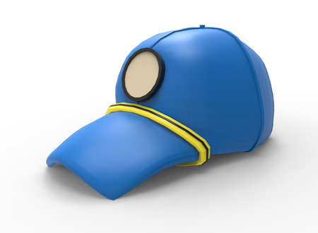 3d illustration of cartoon cap. white background isolated. icon for game web.の写真素材