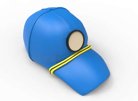 3d illustration of cartoon cap. white background isolated. icon for game web.の写真素材