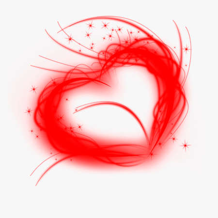 illustration of artistic heart. white background isolated. icon for game web.の写真素材