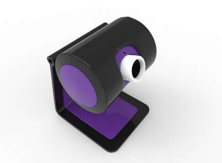 3d illustration of web camera. white background isolated. icon for game web.の写真素材