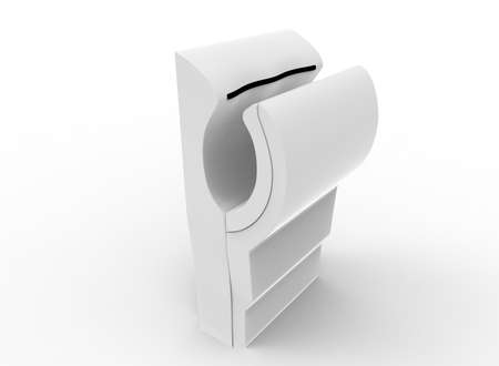 3d illustration of hand dryer. white background isolated. icon for game web.の写真素材