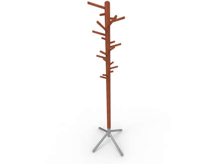 3d illustration of clothes rack. white background isolated. icon for game web.の写真素材