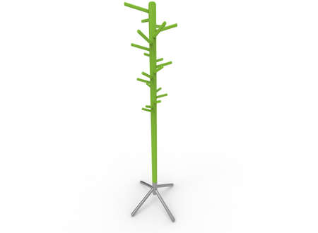 3d illustration of clothes rack. white background isolated. icon for game web.の写真素材