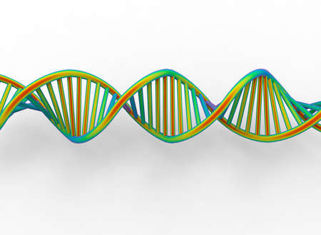 3d illustration of DNA. white background isolated. icon for game web.の写真素材