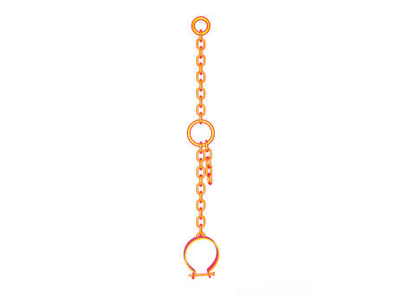 3d illustration of prison chain slave. white background isolated. icon for game web.の写真素材