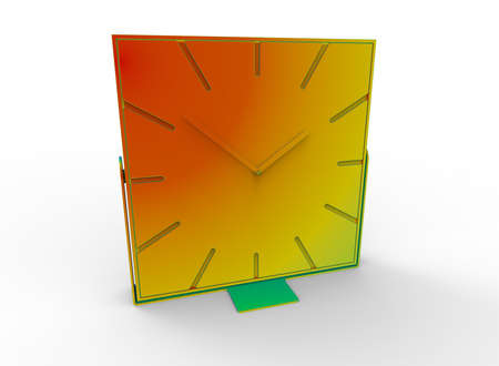 3d illustration of colored clock. white background isolated. icon for game web.の写真素材