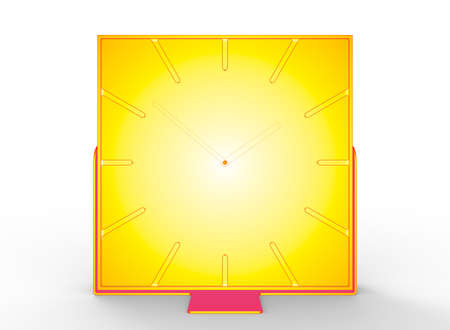 3d illustration of colored clock. white background isolated. icon for game web.の写真素材