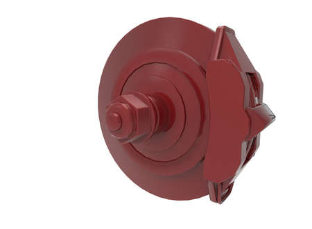 3d illustration of brake disk. white background isolated. icon for game web.の写真素材