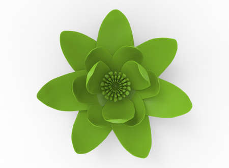 3d illustration of lotus. white background isolated. icon for game web.の写真素材