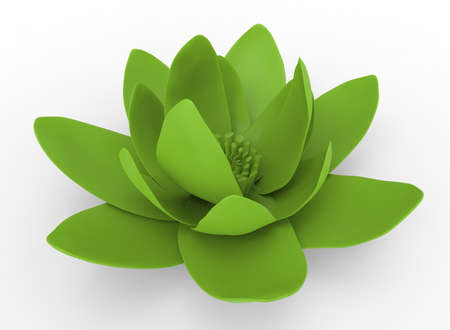 3d illustration of lotus. white background isolated. icon for game web.の写真素材