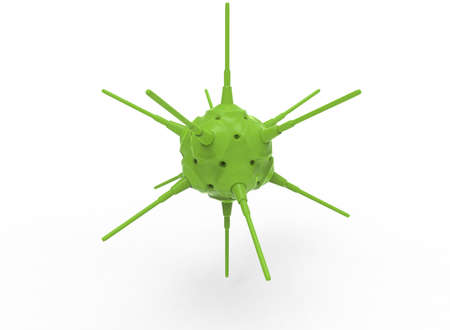 3d illustration of water mine. white background isolated. icon for game web.の写真素材