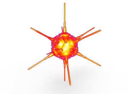 3d illustration of water mine. white background isolated. icon for game web.の写真素材