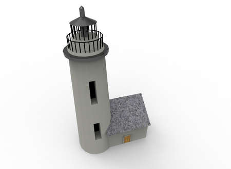 3d illustration of beacon. white background isolated. icon for game web.の写真素材
