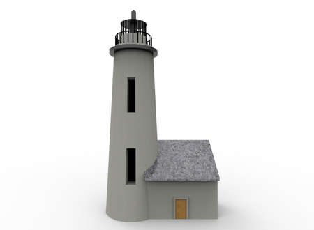 3d illustration of beacon. white background isolated. icon for game web.の写真素材