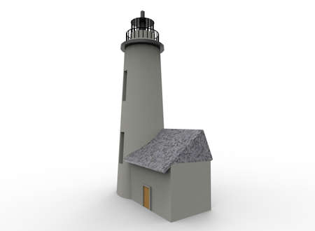 3d illustration of beacon. white background isolated. icon for game web.の写真素材
