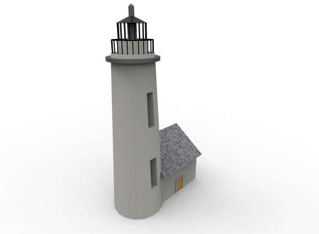 3d illustration of beacon. white background isolated. icon for game web.の写真素材