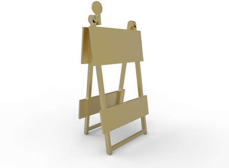 3d illustration of road barricade. white background isolated. icon for game web.の写真素材