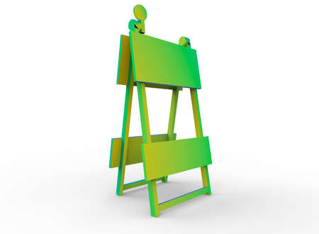3d illustration of road barricade. white background isolated. icon for game web.の写真素材