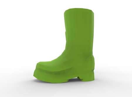 3d illustration of boots. white background isolated. icon for game web.の写真素材