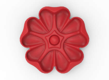 3d illustration of carved decor. white background isolated. icon for game web.の写真素材