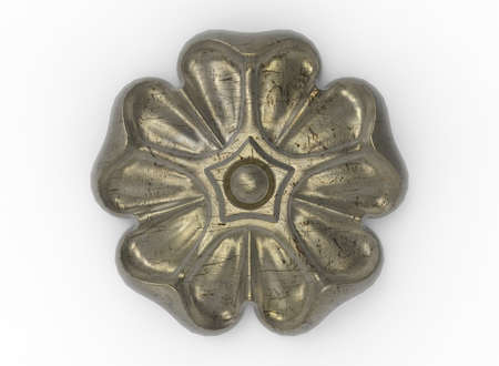 3d illustration of carved decor. white background isolated. icon for game web.の写真素材