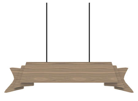 3d illustration of hanging sign. white background isolated. icon for game web.の写真素材